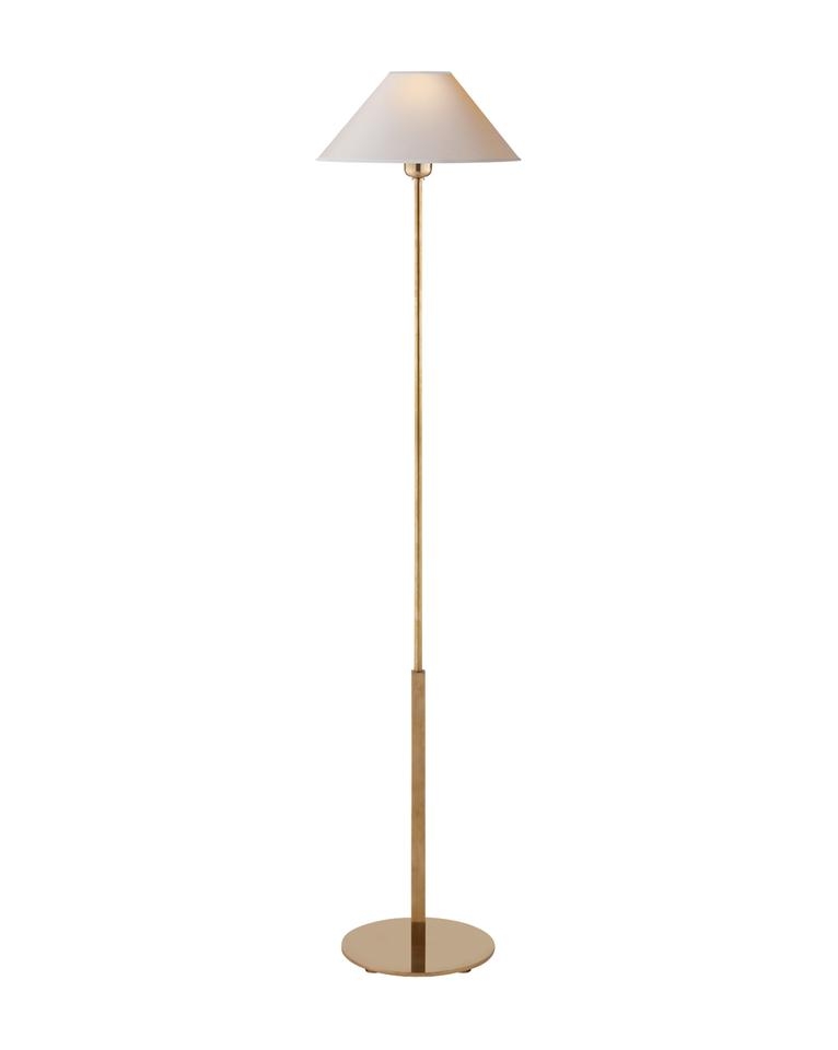 HACKNEY FLOOR LAMP - HAND-RUBBED ANTIQUE BRASS - Image 0