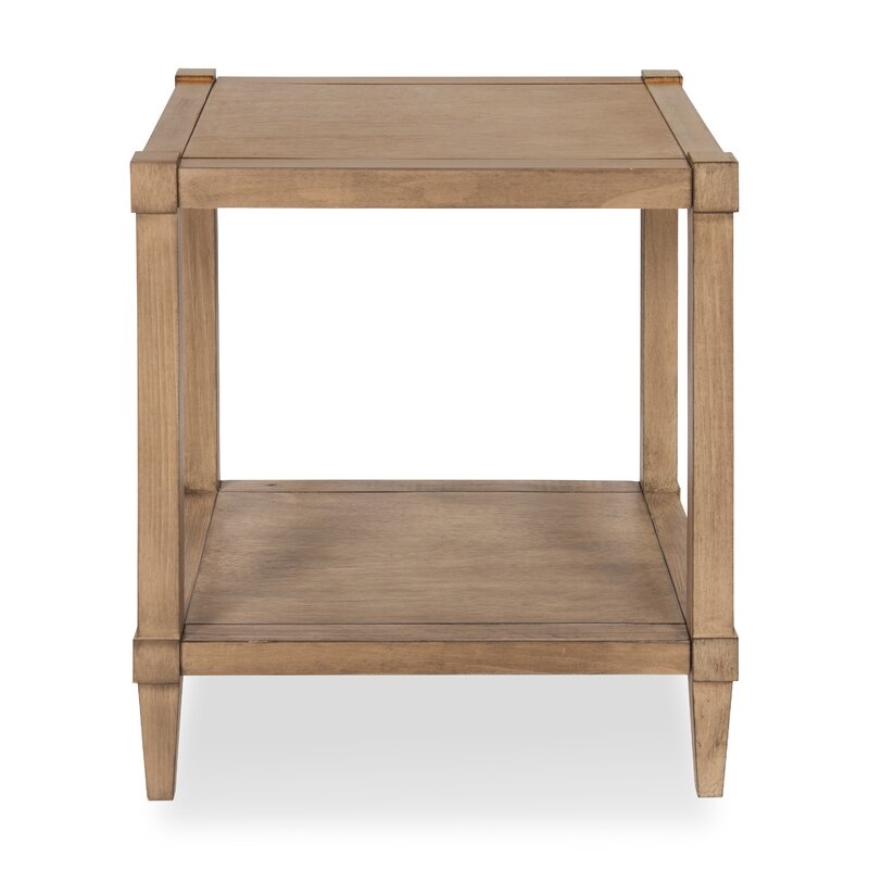 Gretchen Wooden Side Accent End Table with Storage / Light Brown - Image 0