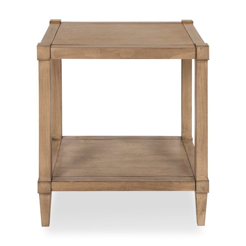 Gretchen Wooden Side Accent End Table, Light Brown - Image 1