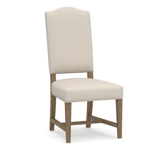 Ashton Upholstered Dining Chair - Performance Brushed Basketweave Oatmeal - Image 0