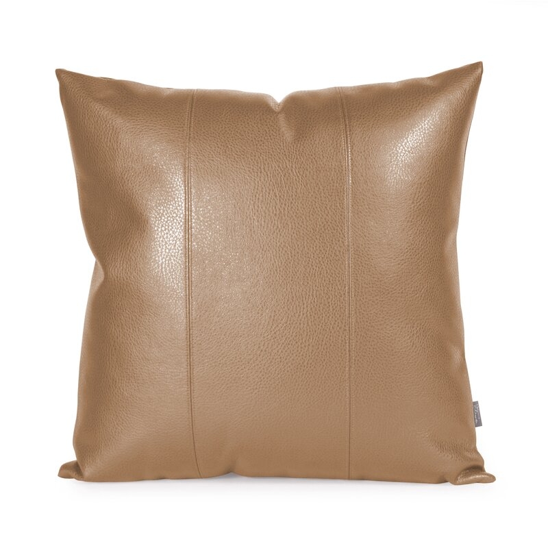 Wynkoop Faux leather Throw Pillow - Image 0