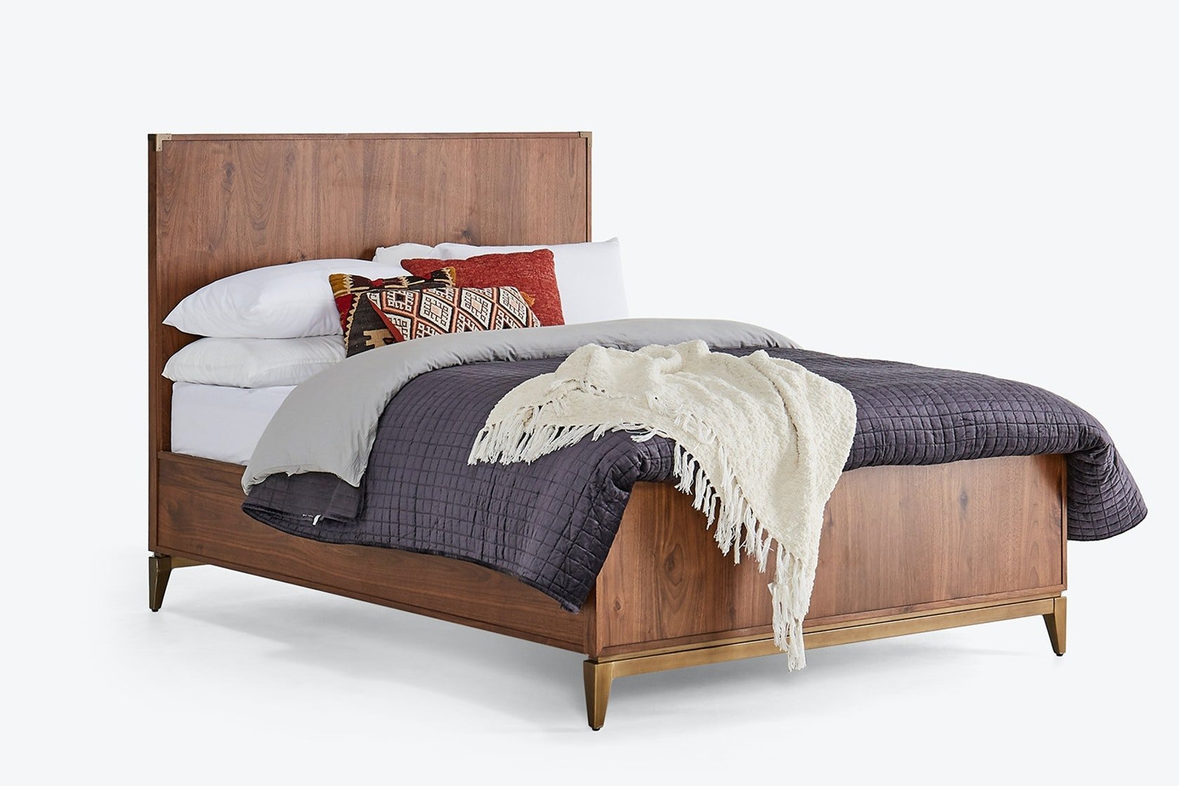 Fenton Mid Century Modern Bed - Queen - Image 4