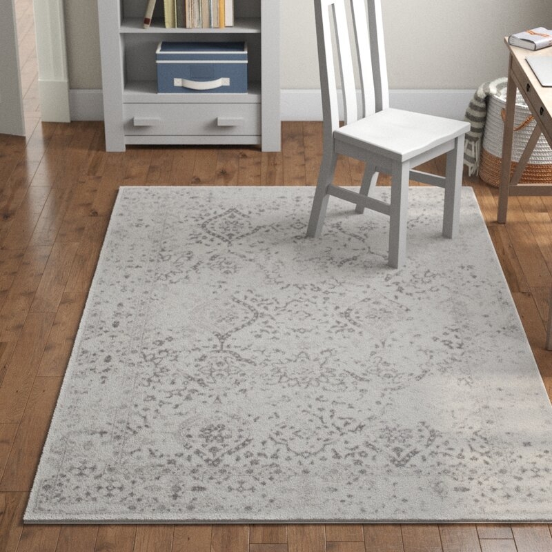 Laurel Foundry Modern Farmhouse Youati Ivory/Gray Area Rug in Ivory/Gray - 9x12 - Image 1