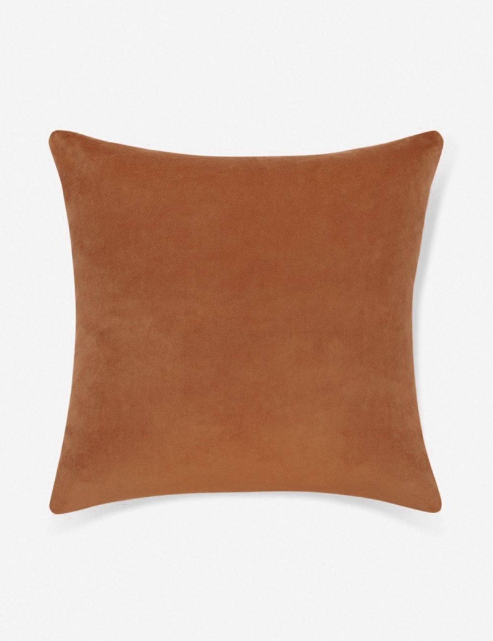 Charlotte Velvet Pillow, Burnt Orange, 20" x 20" - Image 0