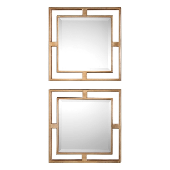 Allick Square Mirrors, S/2 - Image 0