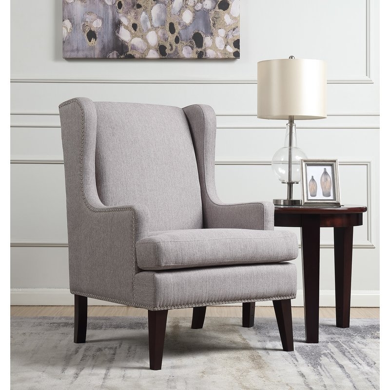 Barrett Wingback Chair / Gray - Image 1