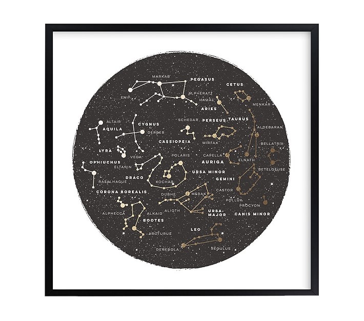 Constellation Map, Wall Art By Minted®, 16x16, Black - Image 0