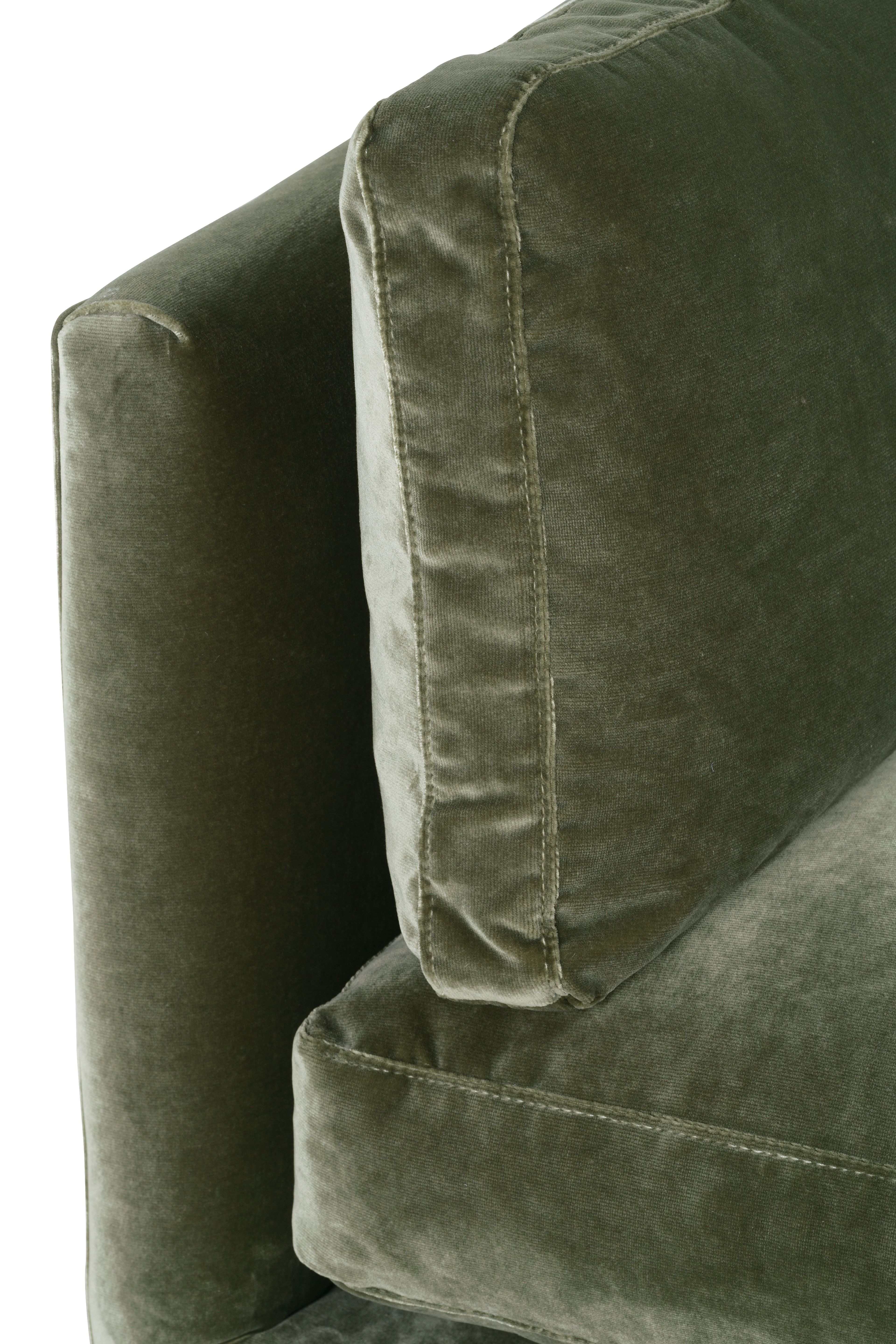 90” Madeline Sofa - Antiqued Moss Velvet - Image 7