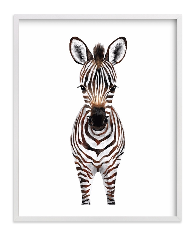 Baby Zebra 2 Open Edition Children's Art Print - Image 0