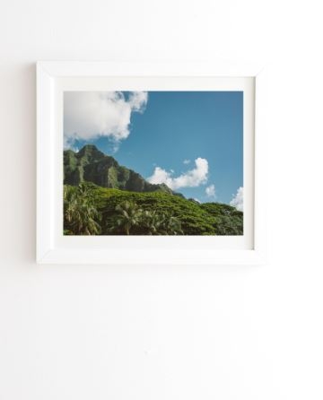 HAWAIIAN MOUNTAIN III White Framed Wall Art - Image 0