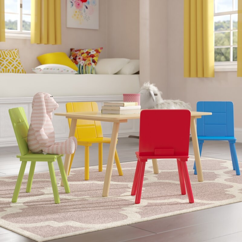 Cureton Kids 5 Piece Writing Table and Chair Set - Image 0