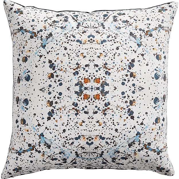 23" SPLATTER PILLOW WITH FEATHER-DOWN INSERT - Image 0