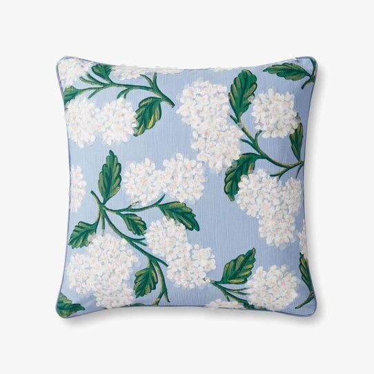 PILLOWS PRP0013 BLUE / IVORY 22" x 22" Cover w/Poly - Image 0