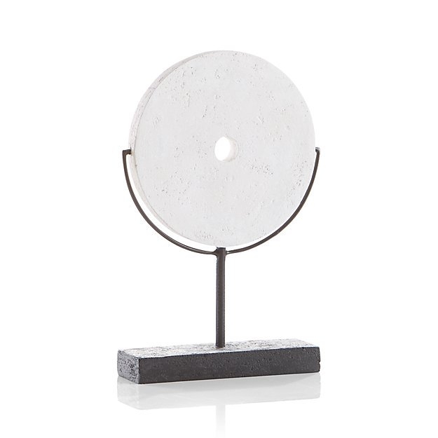 White Volcanic Ash Disc Sculpture - Image 3