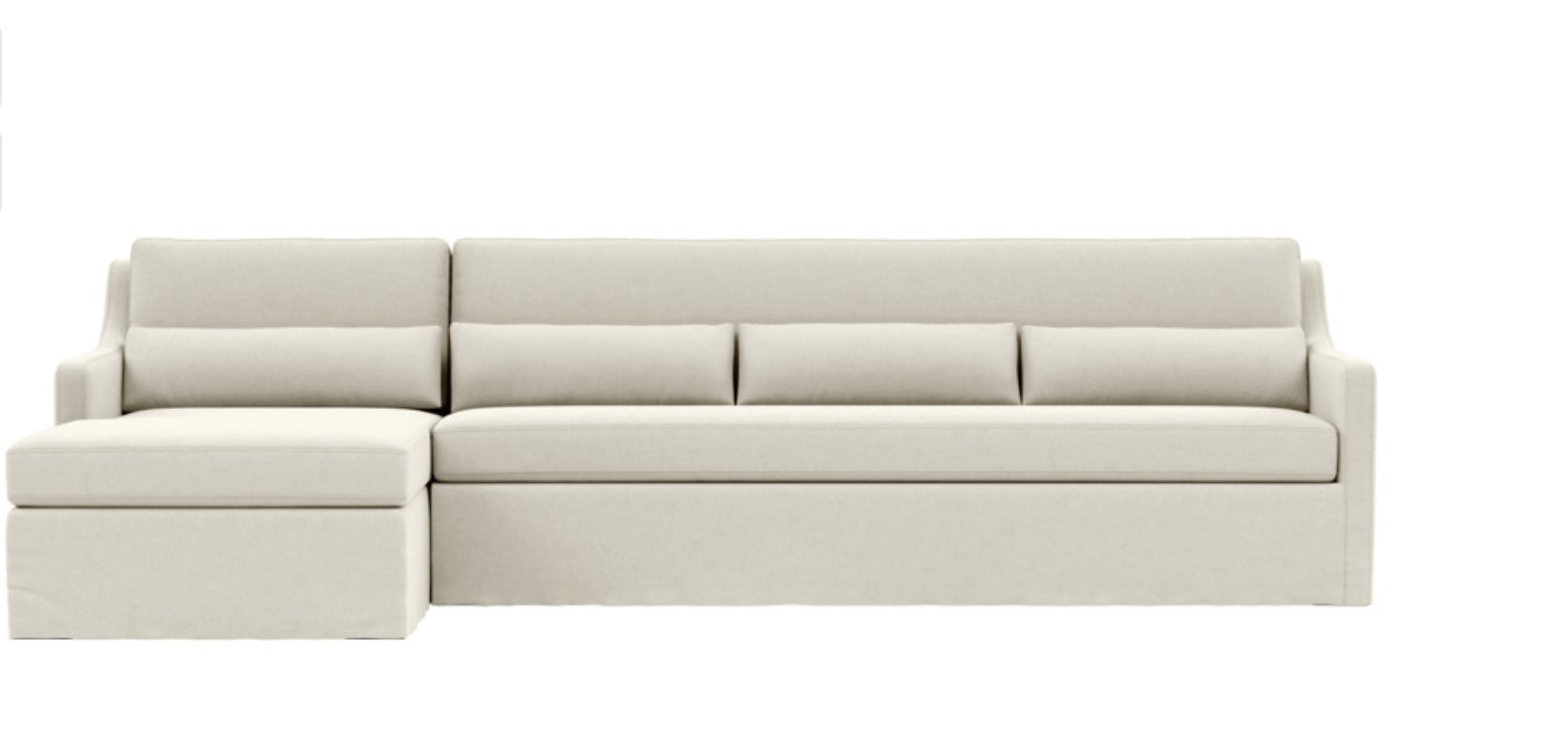 ELLA SLIPCOVERED Slipcovered 4-Seat Left Chaise Sectional - Image 0