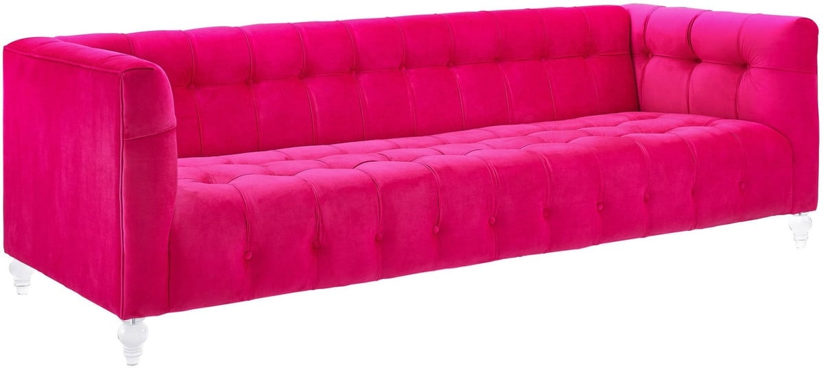 Bea Hot Pink Velvet Sofa - Image 0