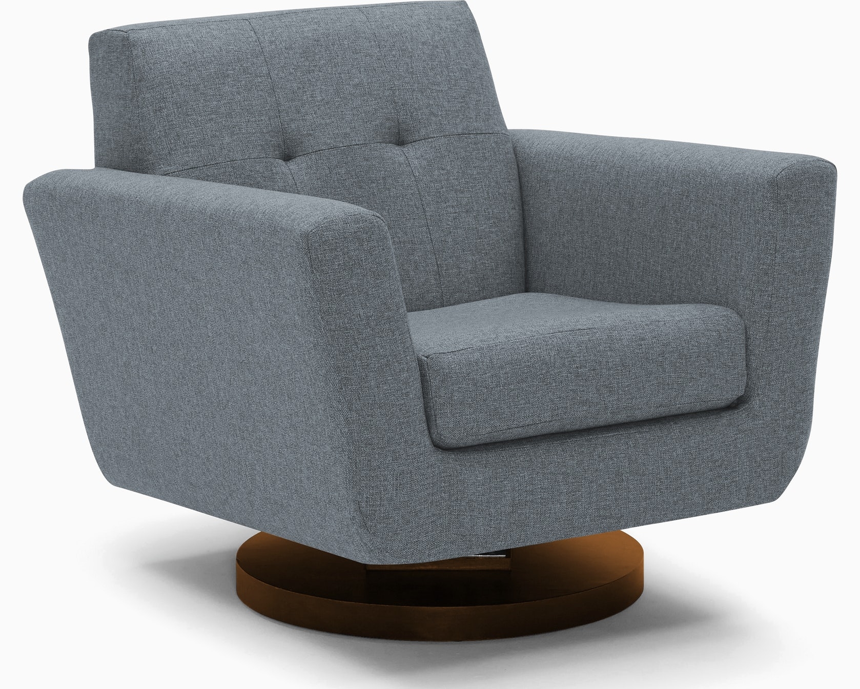 Gray Hughes Mid Century Modern Swivel Chair - Synergy Pewter - Medium - Image 0