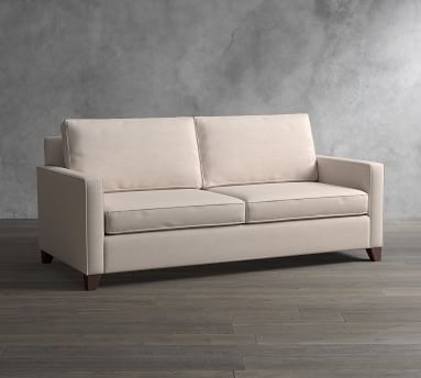 Cameron Square Arm Upholstered Deep Seat Grand Sofa 3-Seater 96", Polyester Wrapped Cushions, Sunbrella(R) Performance Chenille Fog - Image 3