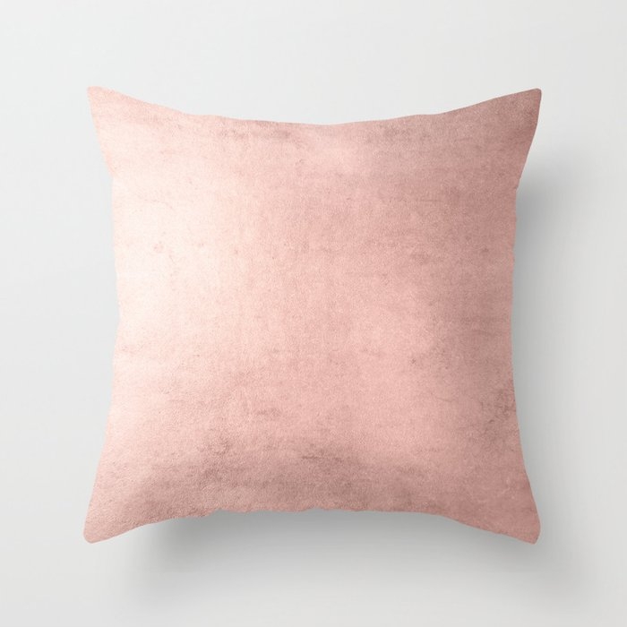 Blush Rose Gold Ombre Throw Pillow - 20" x 20" - With insert - Image 0