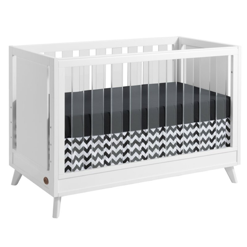 Tazewell Wood & Acrylic 3-in-1 Convertible Crib - Image 0