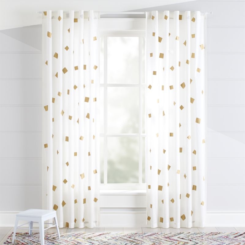 Gold Confetti 84" Curtain - Image 0