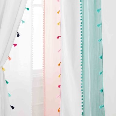 Tassel Blackout Curtain, 96", Rainbow Multi (set of 2) - Image 3