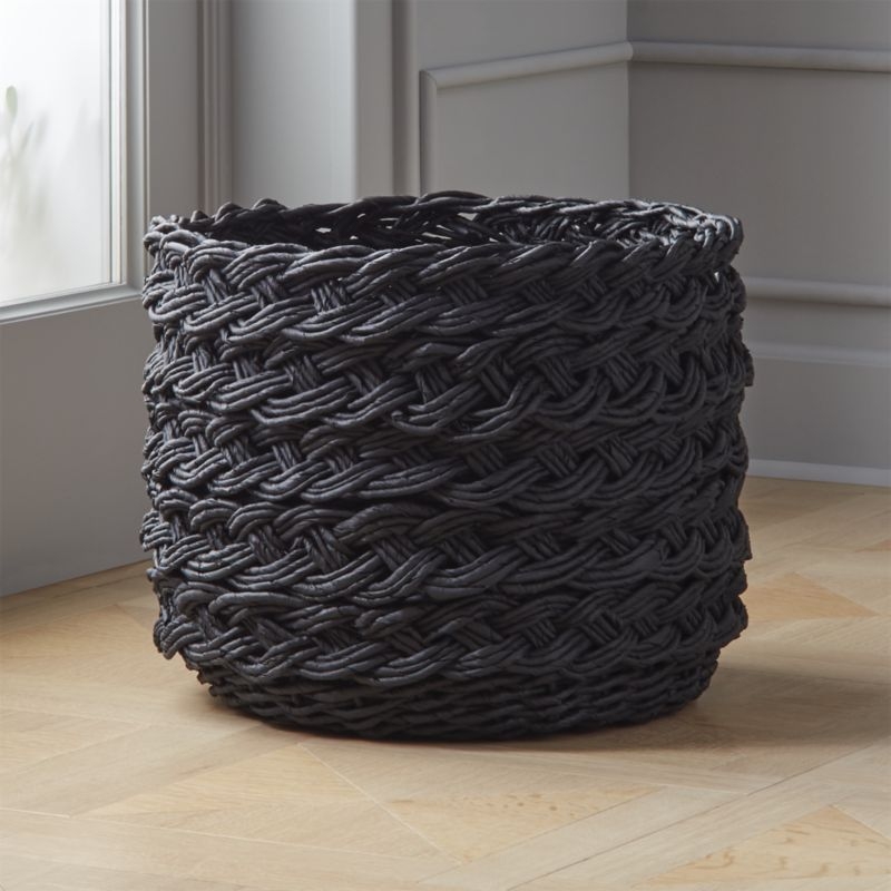 Black Braided Basket - Image 2