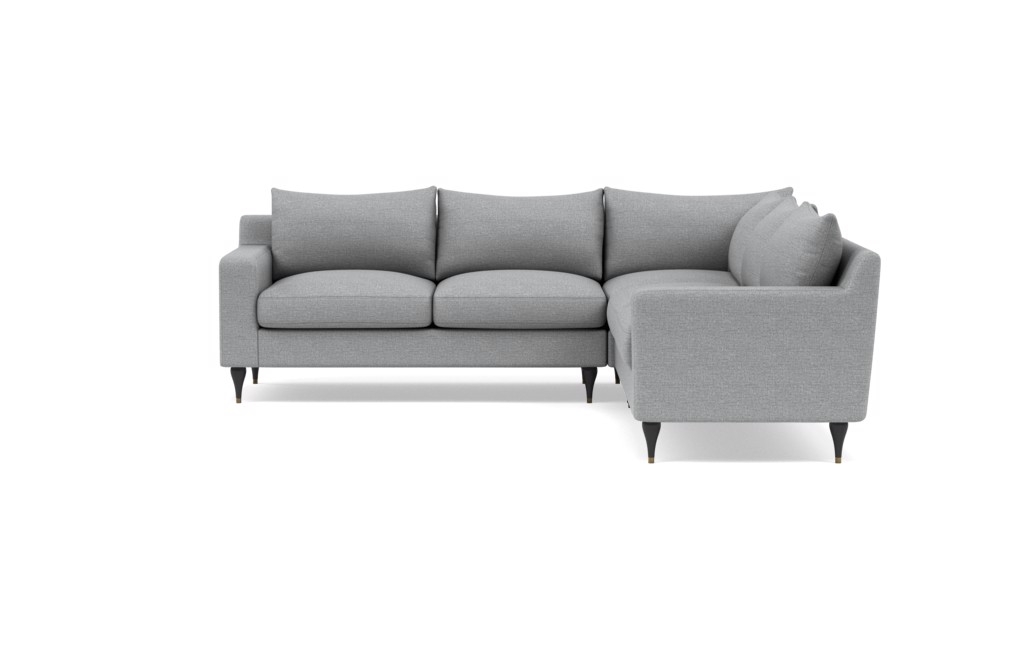 Sloan 109" Corner 4-Seat Sectional Sofa in Silver Grey Pebble Weave - Image 0