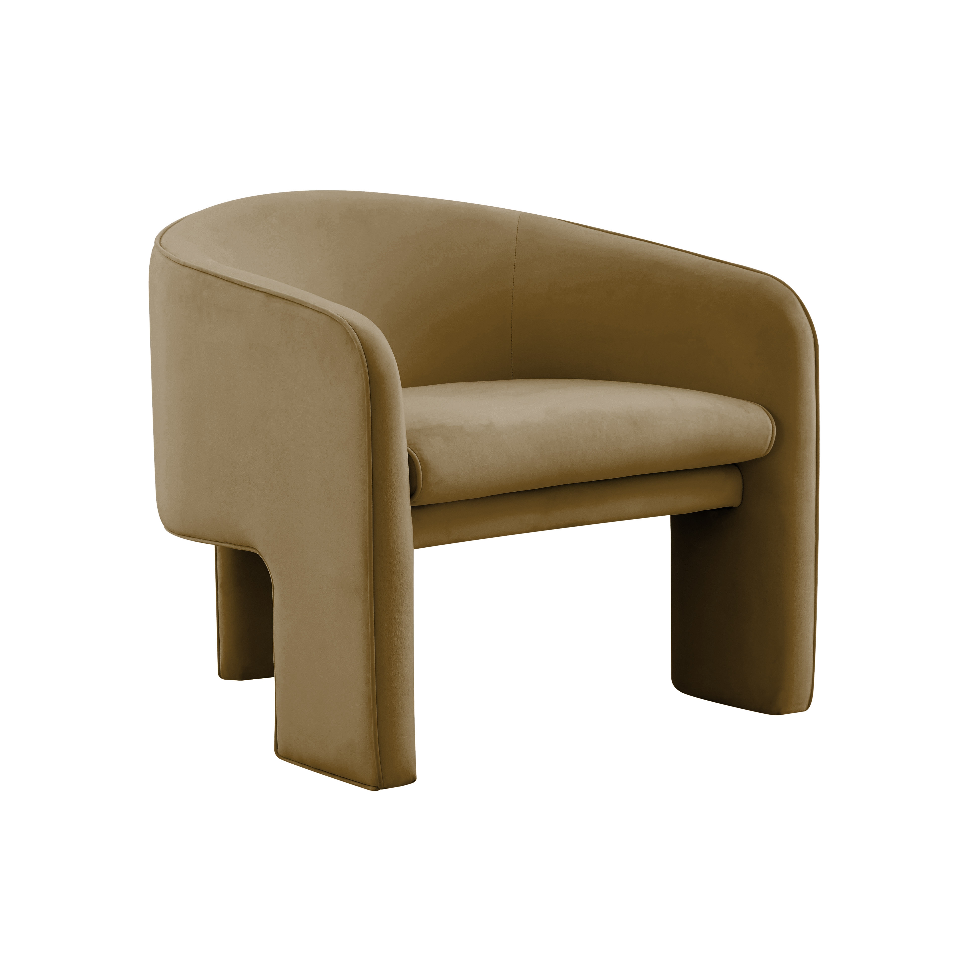 Marla Cognac Velvet Accent Chair - Image 2