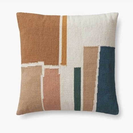 PILLOWS PMH0002 IVORY / MULTI 22" x 22" Cover Only - Image 0