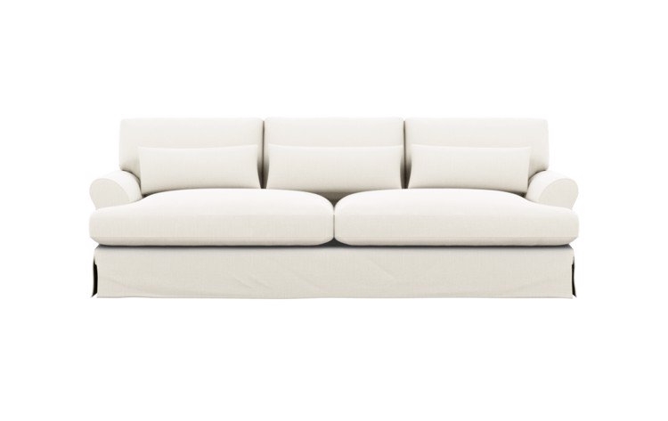 Maxwell 90" Slipcovered Sofa in ivory heavy cloth - Image 0