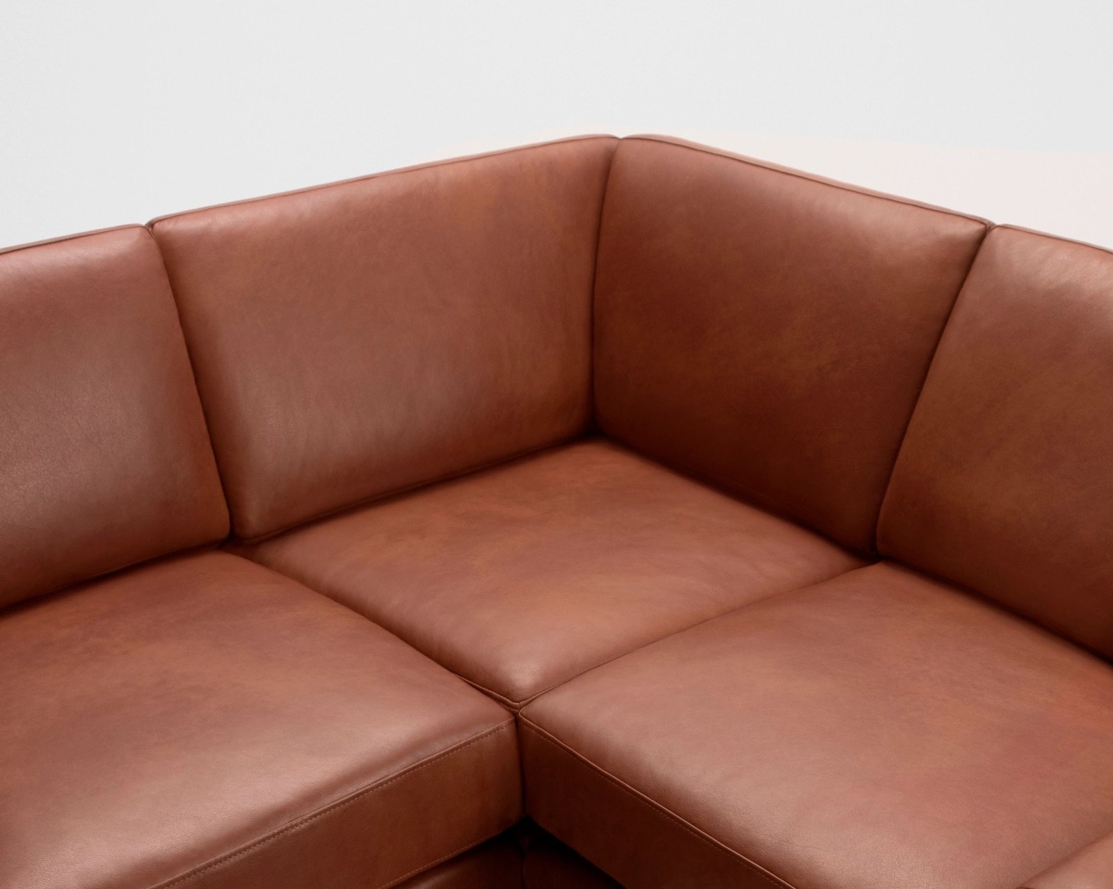 Nomad Leather 6-Seat Corner Sectional // Chestnut-Walnut - Image 2