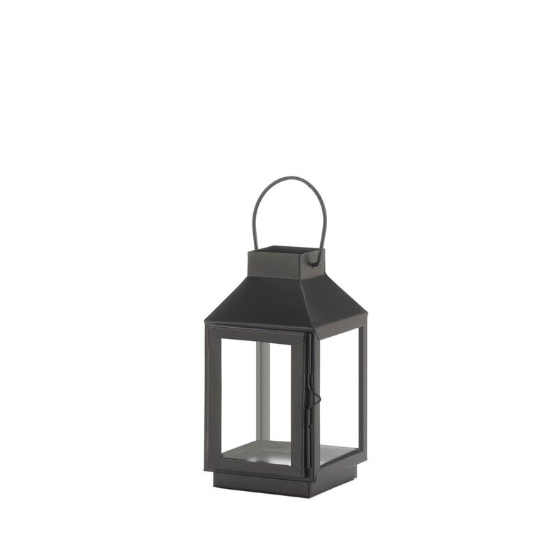 Square Top Glass and Iron Lantern - Image 0