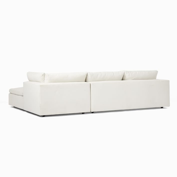 Harmony Modular Set 01: Left Arm Sofa &amp; Corner &amp; Ottoman, Oyster, Eco Weaves - Image 4