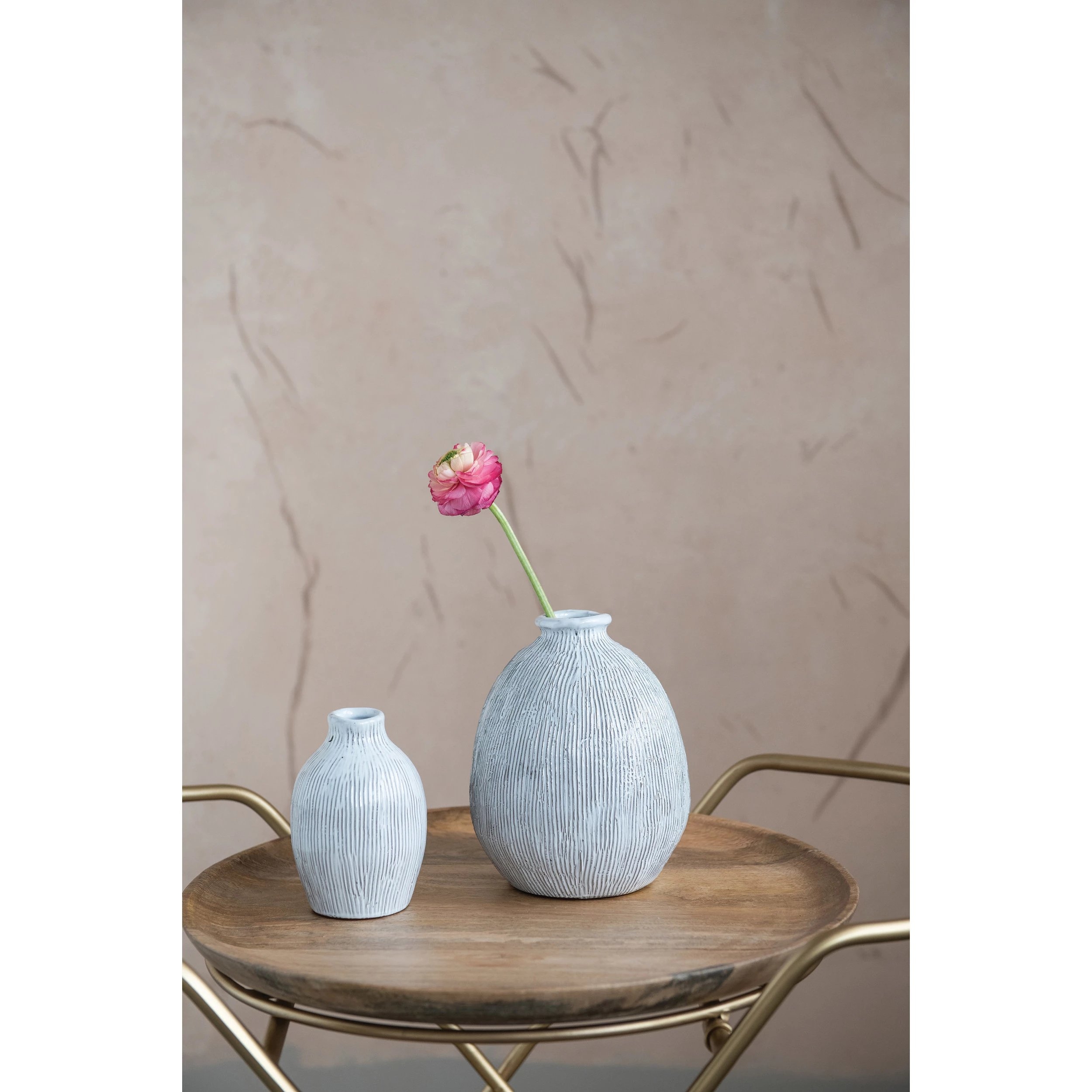 Terra cotta Vase, White - Image 2