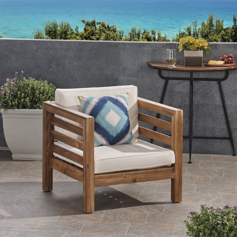 Dunn Outdoor Club Patio Chair with Cushions - Image 1