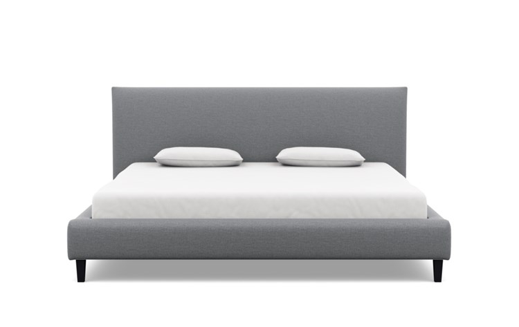 HARPER king bed in dove,Painted Black Tapered Square Wood - Image 0
