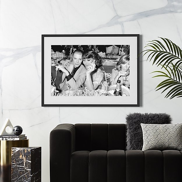 'David Bowie and Romy Haag' Photographic Print in Black Frame 21.5"x17.5" - Image 1