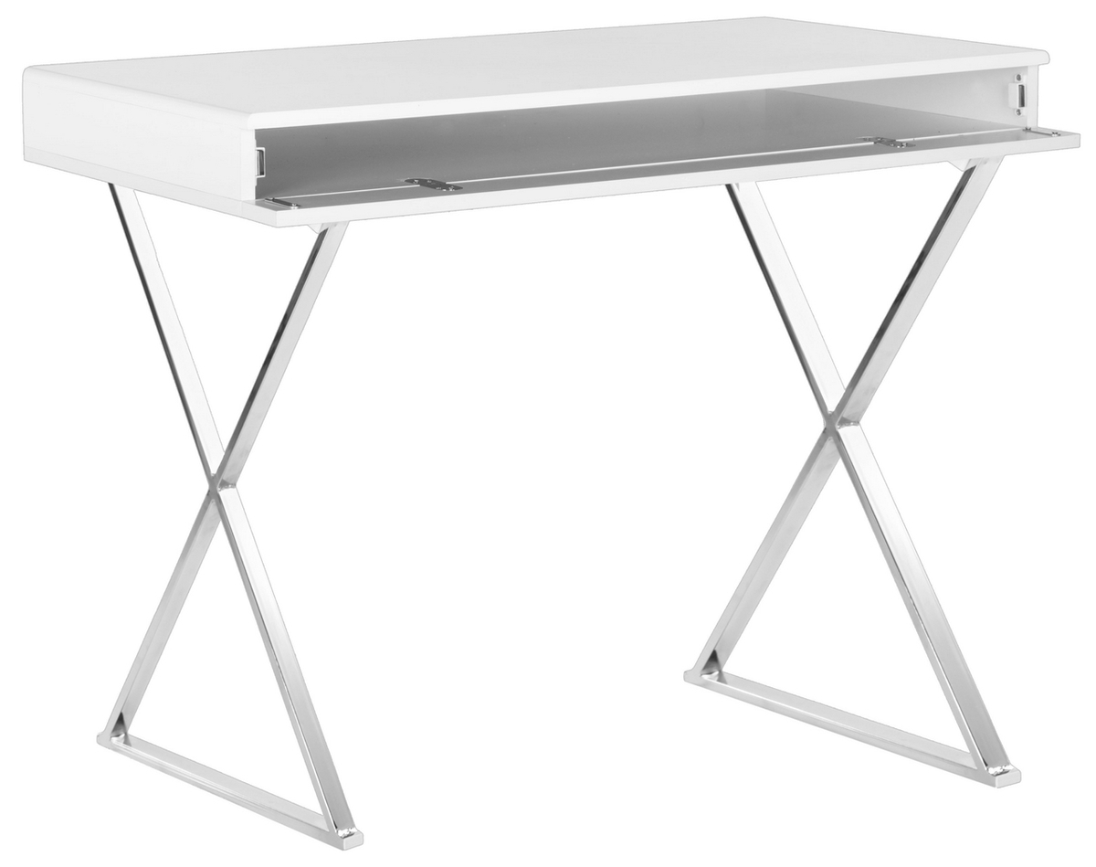 Gordon Desk - White/Chrome - Arlo Home - Image 1