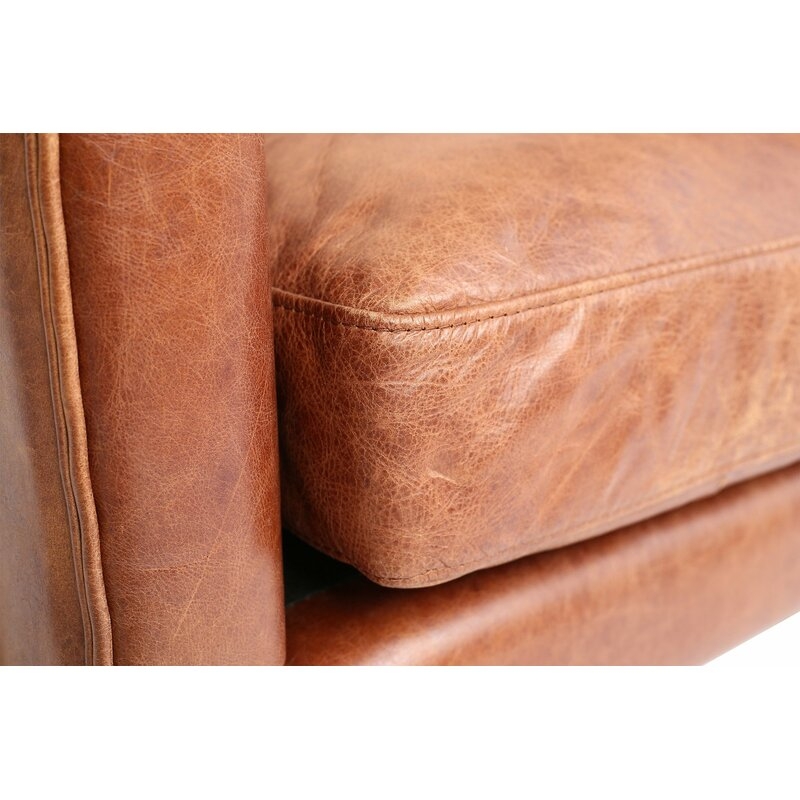 Carleen 31'' Wide Genuine Leather Lounge Chair - Image 5
