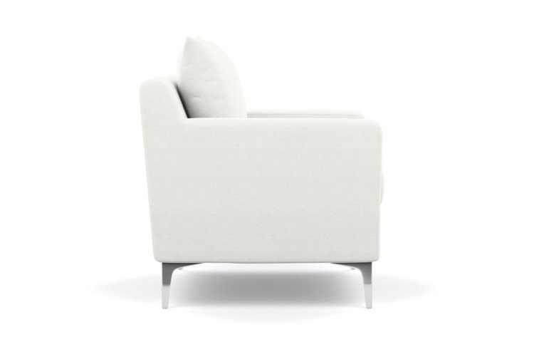 Sloan Chairs with Petite in Swan Fabric with Chrome Plated legs - Image 2