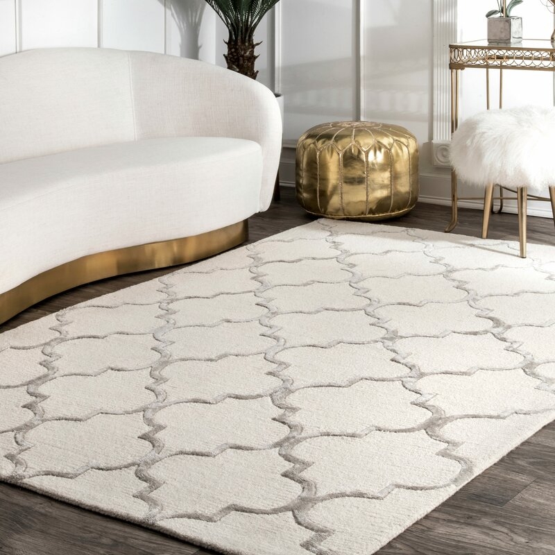Noirmont Hand-Woven Nickel Area Rug, Ivory, Rectangle 7'6" x 9'6" - Image 2