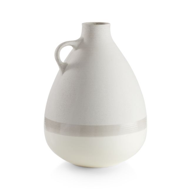 Tavio Cream Bottle Vase with Handle - Image 0