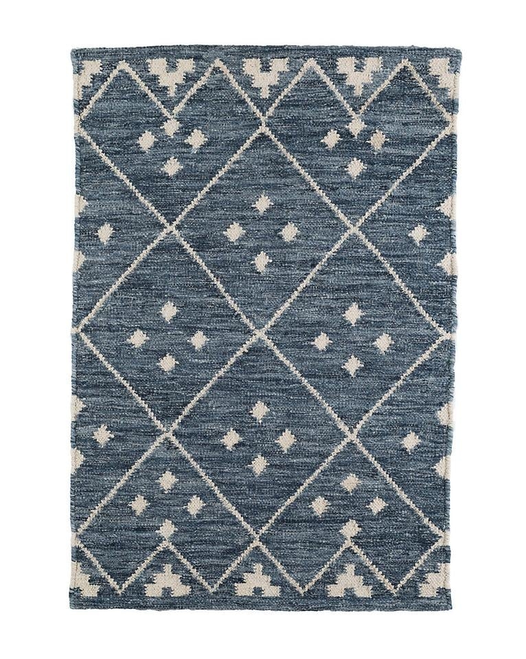 KOTA INDIGO WOOL RUG, 8' x 10' - Image 0