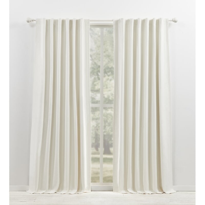 Waller Solid Blackout Thermal Rod Pocket Single Curtain Panel - Image 0