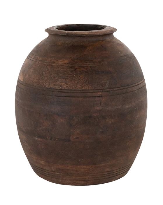 Aged Wood Vase - Image 0