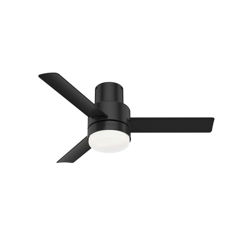 44" Gimour 3 - Blade Flush Mount Ceiling Fan with Remote Control and Light Kit Included - Image 0