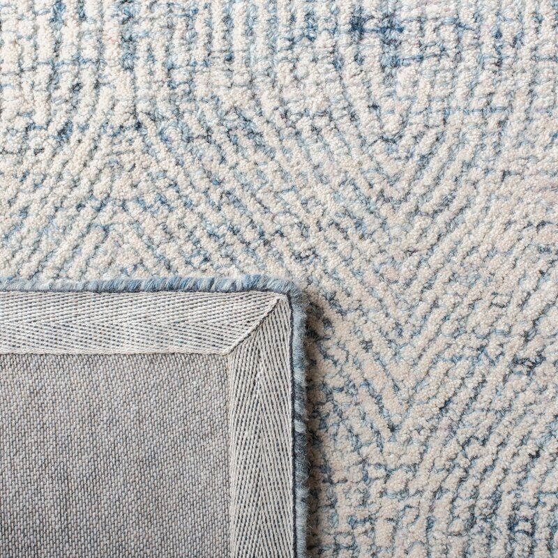Colbert Handmade Tufted Wool Ivory/Blue Area Rug - Image 1