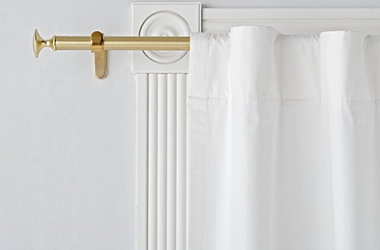 Single 28-48" Gold Curtain Rod - Image 0