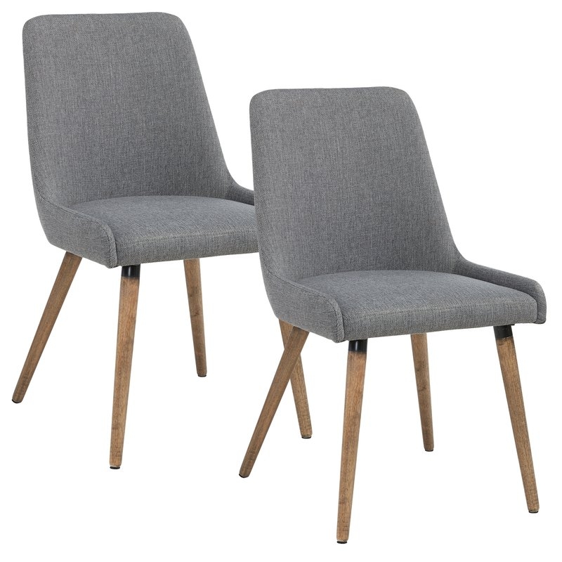 Upholstered Dining Chair, set of 2 - dark gray - Image 0